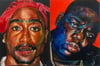 Faces of Hip-Hop paintings by Stephanie Amon: Kendrick Lamar, Mac Miller, J. Cole and Snoop Dogg.