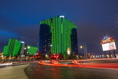 Applying color and light to Vegas’ resort towers is not a new idea, but LED lighting hardware like the Rio’s offers endless changeability.