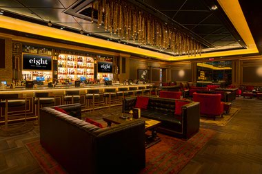 Don't let the Victorian-era private club vibes fool you, Eight is a place for anyone who wants puff on fine cigars.