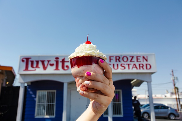 Cherry Pie Sundae at Luv-It Frozen Custard