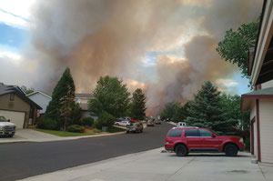 The Poeville Fire burning in Reno, Nevada on June 27, 2020. 