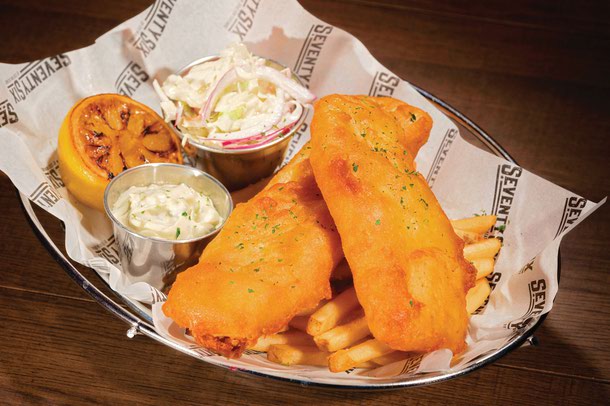 Fish & chips at Seventy Six