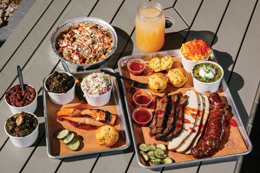 The ​​menu is stacked with barbecue favorites and daily specials that’ll make your head spin.