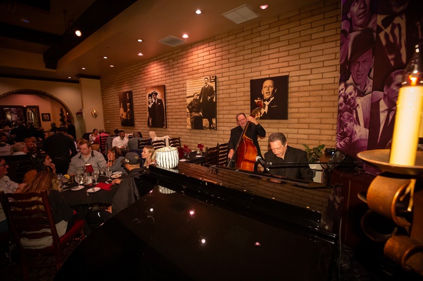 Live music in the Bootlegger’s dining room.