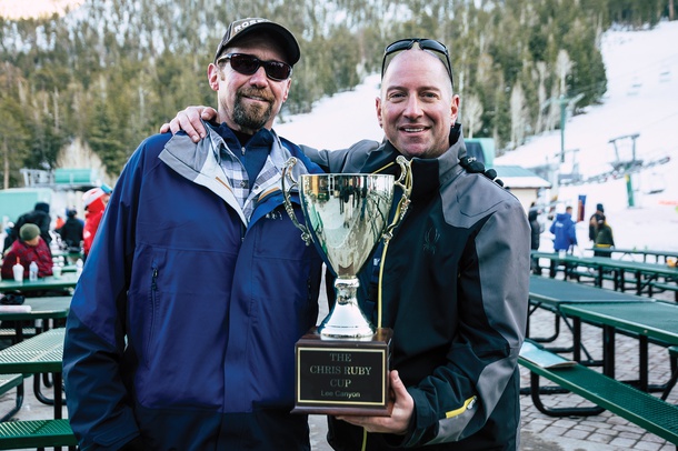 Jeff Ruby (left) with the winner of the 2018 Chris Ruby Memorial Cup.