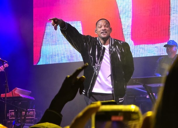 Will Smith fires up the crowd at the House of Blues at Mandalay Bay on March 20.