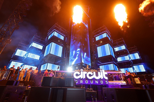 DJ Max Styler performs in the Circuit Grounds during the first night of 2025 EDC at the Las Vegas Motor Speedway Friday, May 16, 2025.