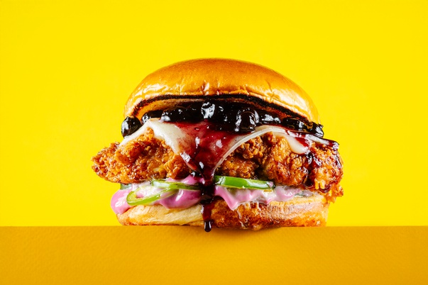 Smoke & Fire’s BIG Blueberry Chicken Sandwich