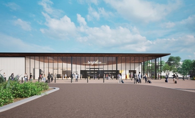 Brightline West station&nbsp;rendering