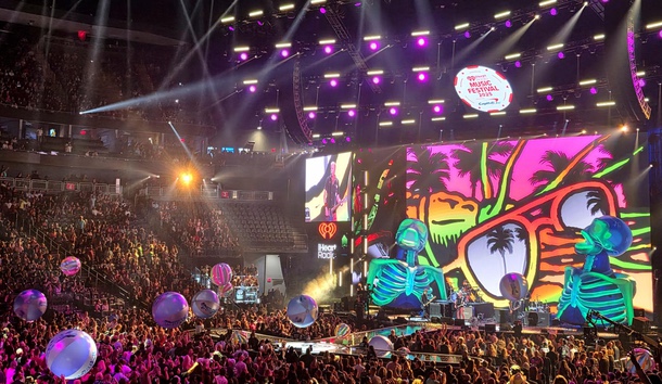 The Offspring perform at the iHeartRadio Music Festival at T-Mobile Arena on September 20.