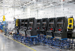 Gaming machines at Aristocrat’s Henderson facility 