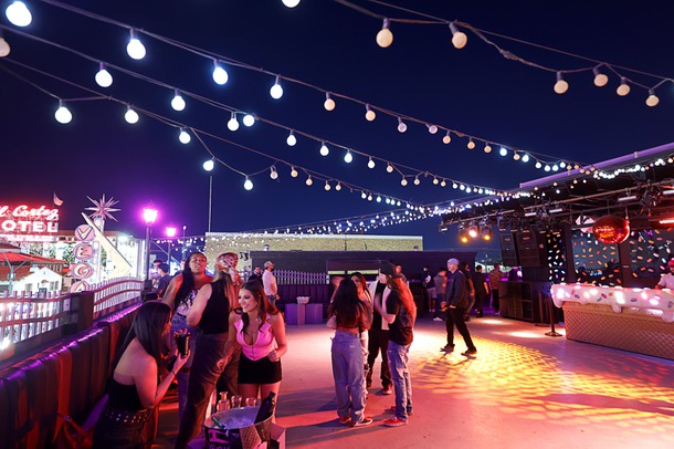 A view of the rooftop dance floor at We All Scream in downtown Las Vegas Friday, Oct. 3, 2025.
