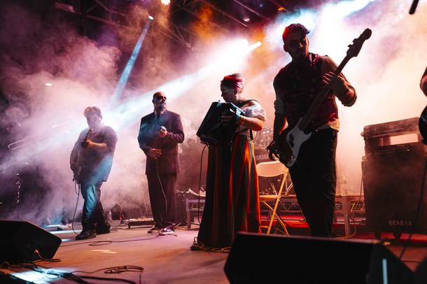 Los Carajos perform during the Nightmare in Vegas horror convention at the Silverton, Saturday, Oct. 4, 2025.