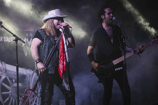 Cyanide performs during the Nightmare in Vegas horror convention at the Silverton, Saturday, Oct. 4, 2025.