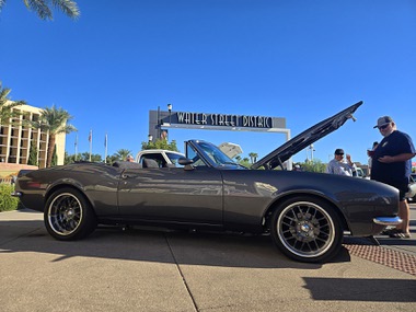 A restomod Chevrolet Camero convertible is displayed  the Henderson Hot Rod Days car show in downtown Henderson Saturday, Oct. 4,&nbsp;2025.
