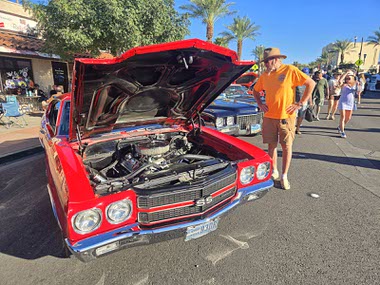A man looks over a vintage Chevrolet Chevelle SS (Super Sport) during the Henderson Hot Rod Days car show in downtown Henderson Saturday, Oct. 4,&nbsp;2025.