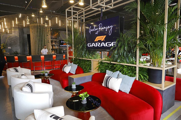 A view in the Gordon Ramsay at F1 Garage during the Formula 1 Las Vegas Grand Prix Friday, Nov. 21, 2025.