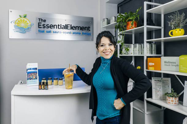 Michelle Zamora, owner of The Essential Element, poses for a photo, Tuesday, Nov. 25, 2025.