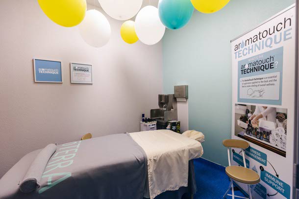 An aroma therapy room at The Essential Element, Tuesday, Nov. 25, 2025.