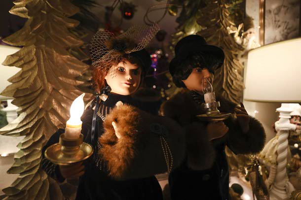 The Candy Cane House, a festive walk-through experience created by homeowners Joey Cardona and Victor Cardenas is shown, in Henderson, Friday, Dec. 12, 2025.