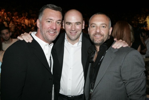 From left, Frank Fertitta III, Dana White and Lorenzo Fertitta at UFC 71 on May 26, 2007 at MGM Grand Garden Arena.