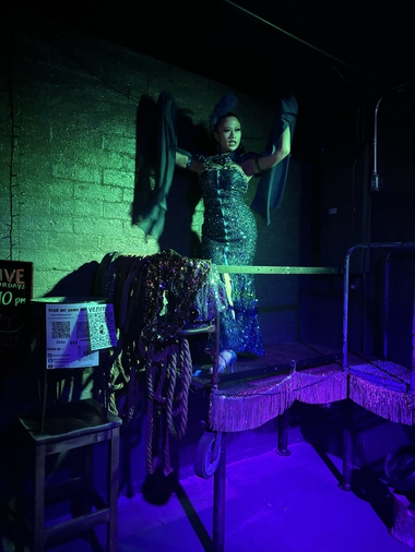 Burlesque dancer Tida Siribongkot at the Club&nbsp;Room 