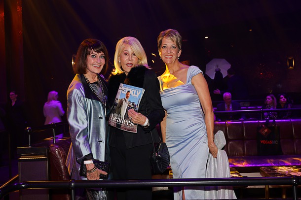 Honoree Sallie Doebler, left, CEO for Las Vegas Mayor’s Fund for Las Vegas LIFE, poses with Melissa Warren, center, principal/owner of The Warren Group, and Christie McCart, of Toyota Financial Savings Bank, during the C-Suite Honors event in the Zouk Nightclub at Resorts World Wednesday, Feb. 25, 2026.
