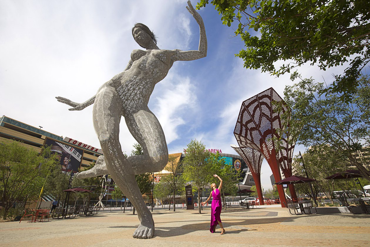 Unique elements were added to the Park to create a true sense of place for what could have been a basic concrete plaza or corridor of retail shops. And it’s programmed in ways that transcend liminal space.