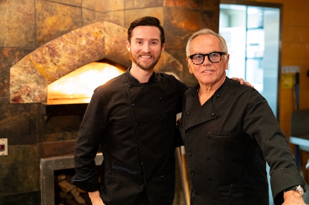 Byron Lazaroff-Puck, left, and Wolfgang Puck