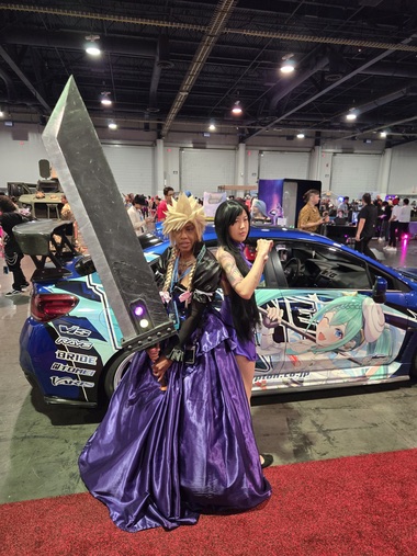 Cosplayers portray Cloud and Tifa from the Final Fantasy series. 

Prince Ishtar as Cloud (@prince.noir.bunny)  
Bliss as Tifa&nbsp;(@ittsumo_kurai)  