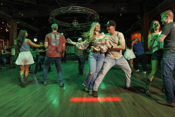 Sylvia Johnson and Bryce McEachern hit the floor at Stoney's Rockin' Country.