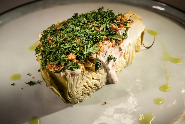 Charred cabbage