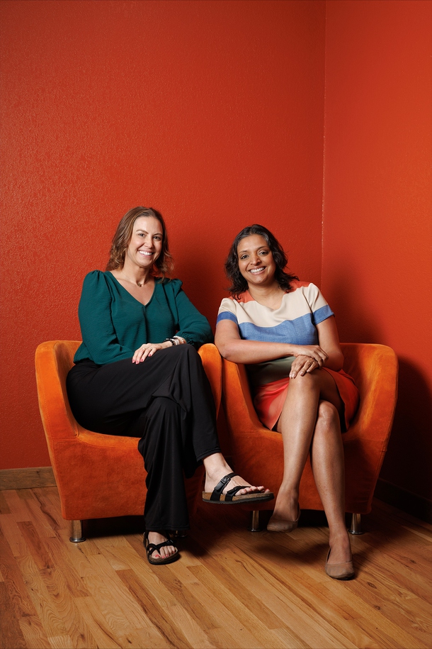 Caasi O’Day, licensed clinical social worker (left), and Dr. Shaily Jain