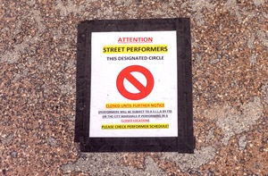 A sign from the Fremont Street Experience 