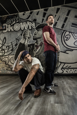 From left, Guillaume and Etienne Carreira at Alchemy Breaking Academy 